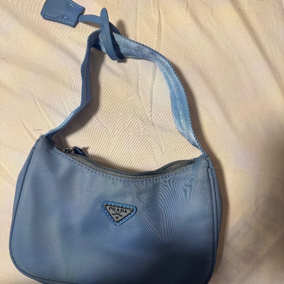 Re-Nylon Saffiano Mini Re-Edition 2000 Bag Pervinca - Picture 1 of 2